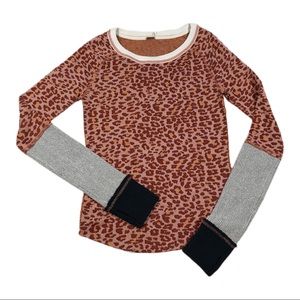 Free People Cheetah Print Sweater
